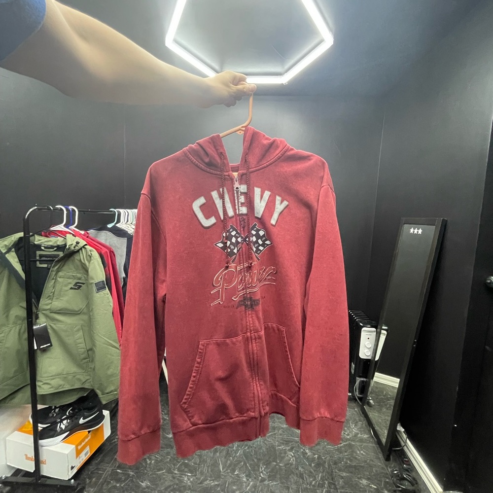 Red Men's vintage Chevy sweater